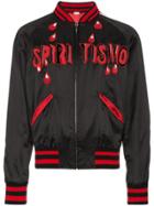 Gucci Spiritismo Silk Bomber Jacket - Black