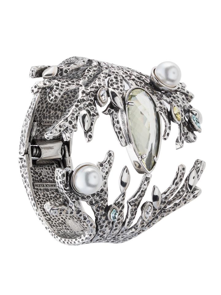 Camila Klein Pearl Embellished Cuff - Metallic