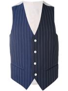 Lc23 Striped Waistcoat - Blue