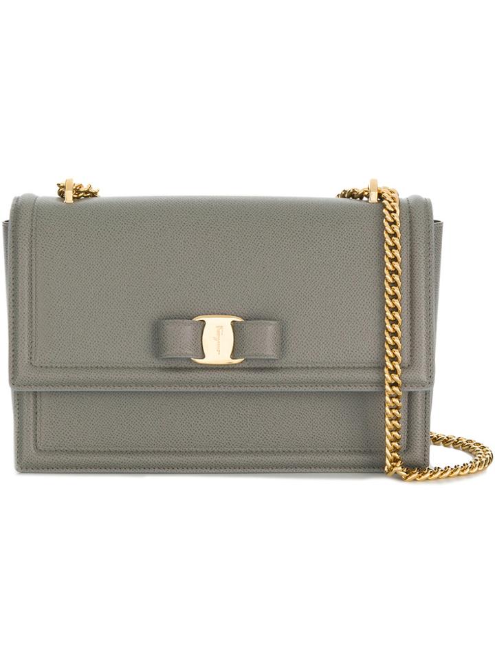 Salvatore Ferragamo Ginny Shoulder Bag - Grey