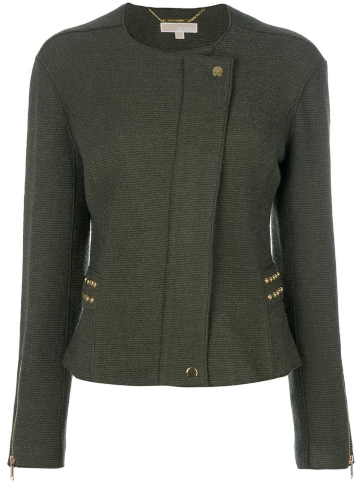Michael Michael Kors Studded Fitted Jacket - Green