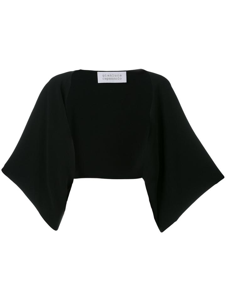 Gianluca Capannolo Wide Sleeve Cropped Jacket - Black