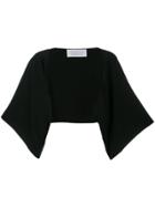 Gianluca Capannolo Wide Sleeve Cropped Jacket - Black