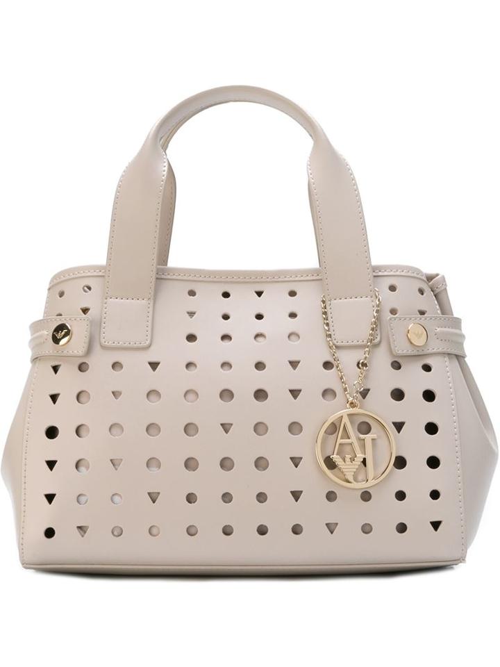 Armani Jeans Small Perforated Shopper Bag