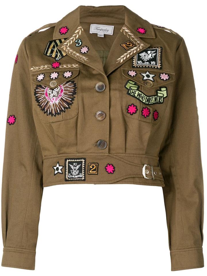 Temperley London Memento Cropped Jacket - Green