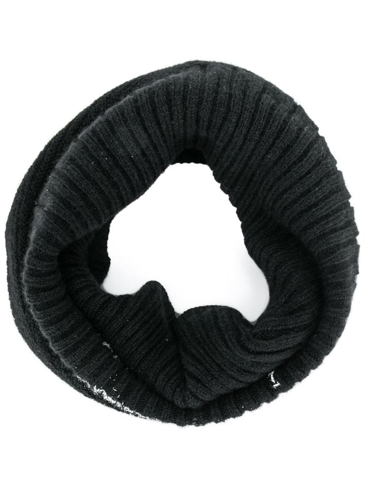 Julius Fine Knit Neck Warmer - Black