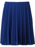 Cédric Charlier - Pleated Skirt - Women - Polyester - 40, Women's, Blue, Polyester