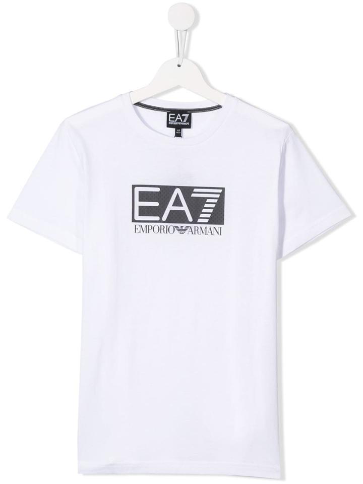 Emporio Armani Kids Printed Logo T-shirt - White