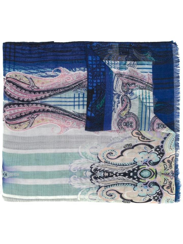 Etro - Abstract Print Scarf - Men - Silk/cashmere - One Size, Silk/cashmere