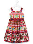 Dolce & Gabbana Kids - Majolica Print Sun Dress - Kids - Cotton - 36 Mth