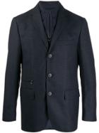 Corneliani Micro Check Slim-fit Blazer - Blue