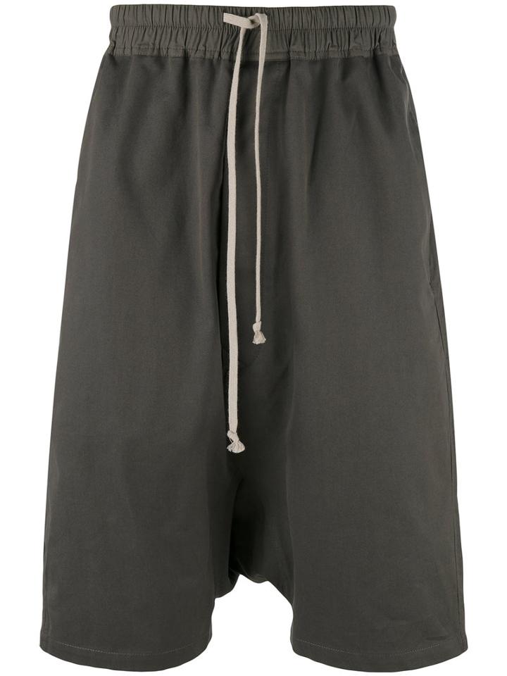 Rick Owens Drkshdw - Drop Crotch Shorts - Men - Cotton - M, Grey, Cotton