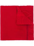 Moschino Double-faced Knitted Scarf - Red
