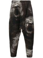 Homme Plissé Issey Miyake Printed Pleated Trousers - Black