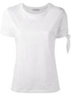 J.w.anderson Tie Knot Detail T-shirt, Women's, Size: Xs, White, Cotton/calf Leather
