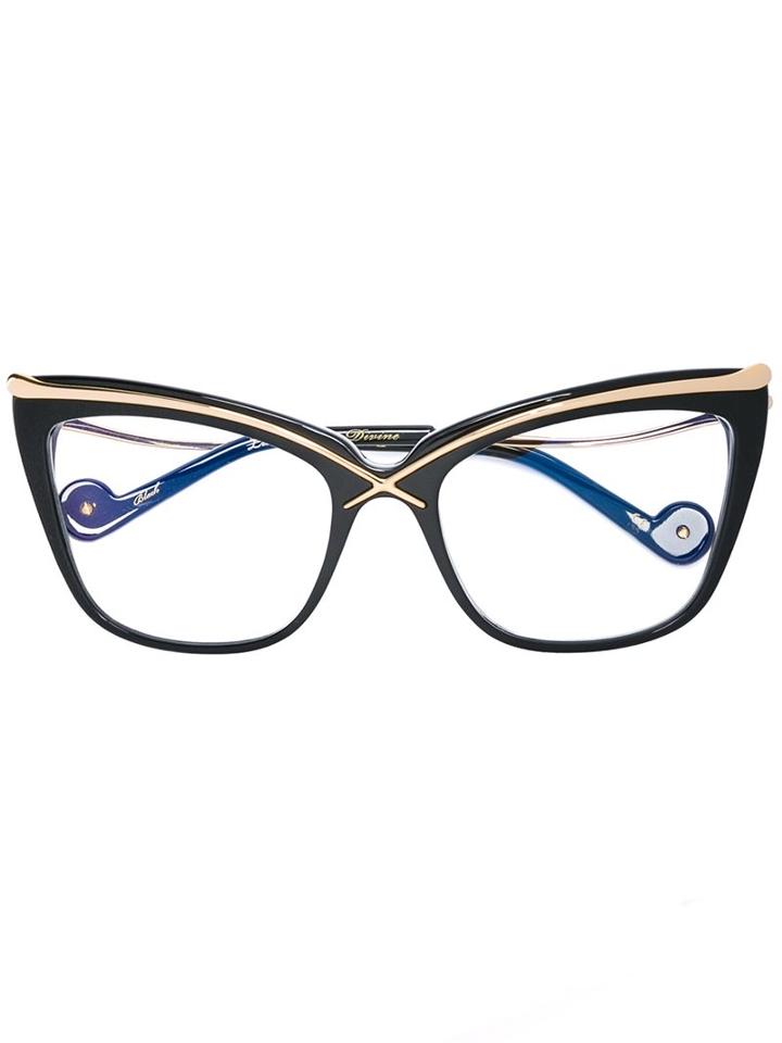 Anna Karin Karlsson 'lusciousness Divine' Glasses, Black, Acetate/metal (other)/24kt Gold
