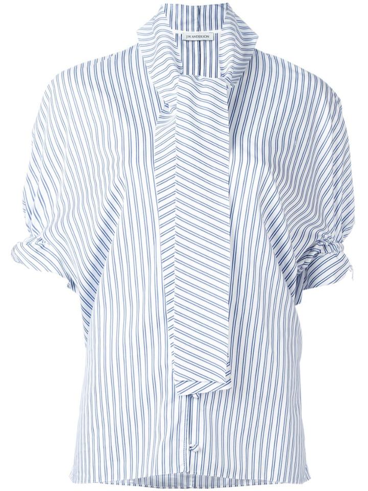 Jw Anderson Rouched Sleeve Blouse - White