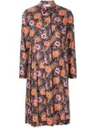 Marni Floral Print Shirt Dress, Women's, Size: 40, Brown, Cotton