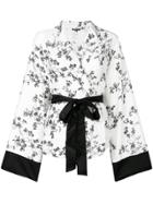 Ann Demeulemeester Floral Print Kimono Blouse - White