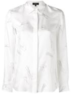 Theory Abstract Print Shirt - White