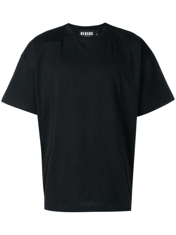 Versus Logo Patch Boxy T-shirt - Black