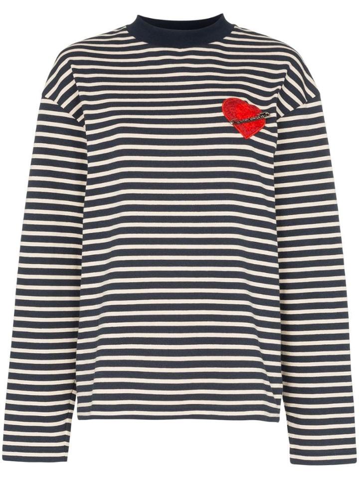 Palm Angels Pin My Heart Striped Top - Multicolour