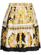 Versace Silk Barocco Ss '92 Print Skirt - White