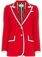 Gucci Single-breasted Ribbon Detail Blazer - Red