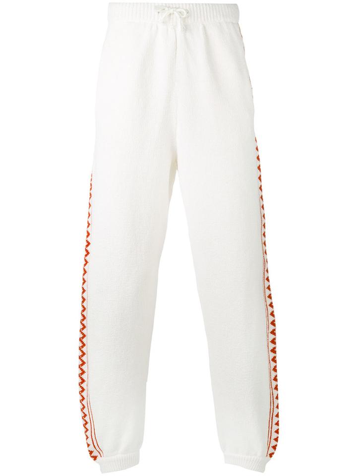 Stella Mccartney Rustic Sportswear Trousers, Men's, Size: Xs, White, Cotton/virgin Wool