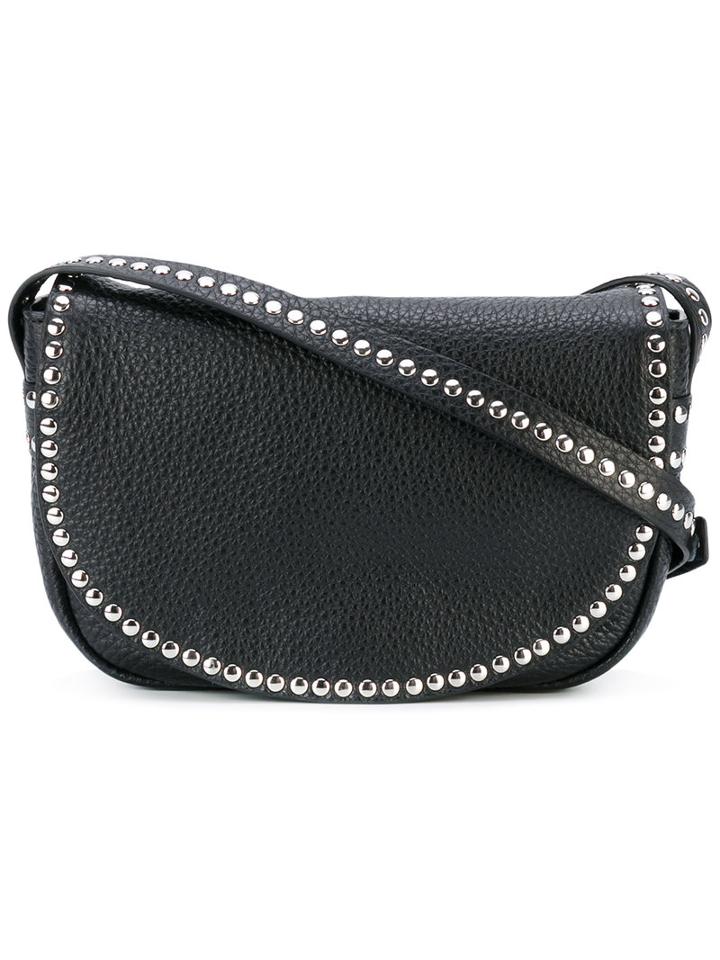 Studded Shoulder Bag - Women - Calf Leather - One Size, Black, Calf Leather, Red Valentino