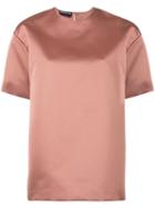 Rochas - High Shine Blouse - Women - Polyester - 40, Pink/purple, Polyester