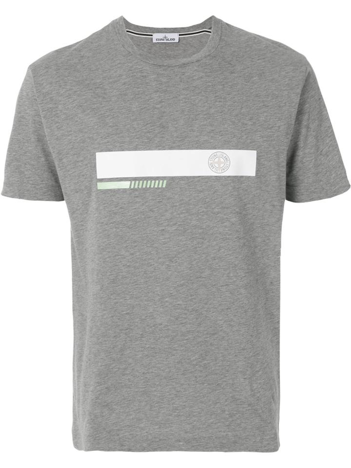 Stone Island Logo Stripe T-shirt - Grey