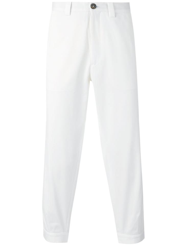 Ports 1961 - Cropped Chinos - Men - Cotton/spandex/elastane - 46, Nude/neutrals, Cotton/spandex/elastane