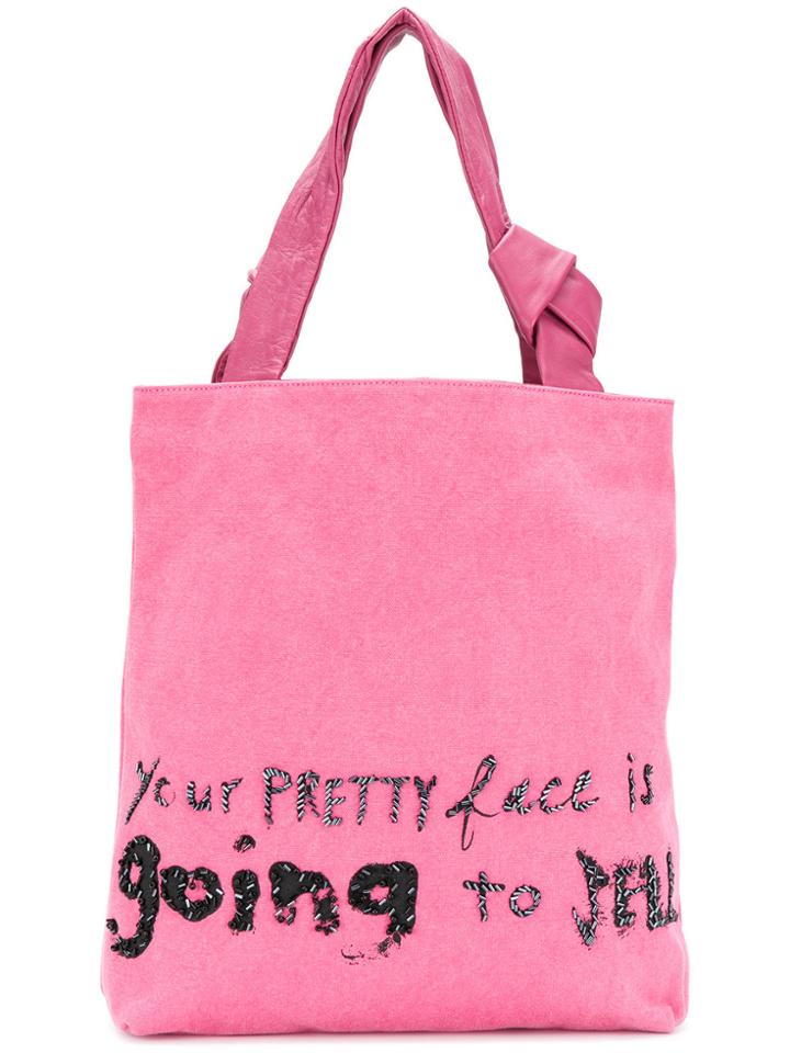 John Galliano Hell Tote - Pink & Purple