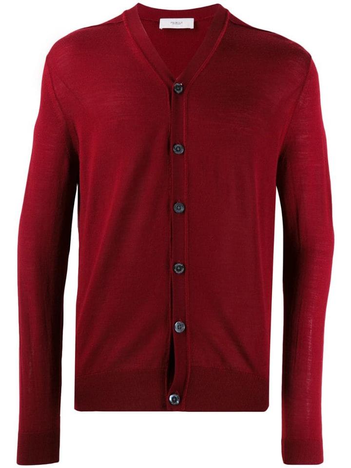 Pringle Of Scotland Slim-fit Knit Cardigan - Red