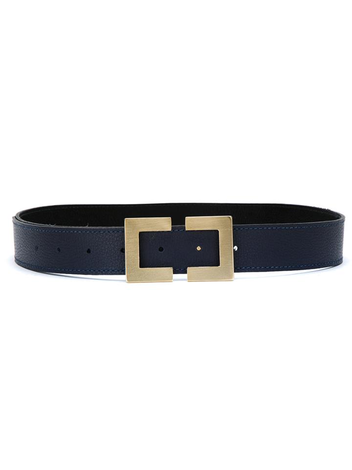 Sarah Chofakian Leather Face De Acro Belt - Blue