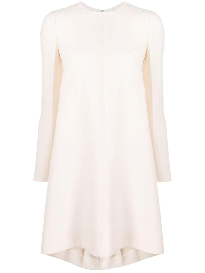 Valentino Long-sleeved A-line Dress - White
