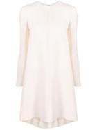 Valentino Long-sleeved A-line Dress - White