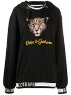 Dolce & Gabbana Leopard Print Hoodie - Black
