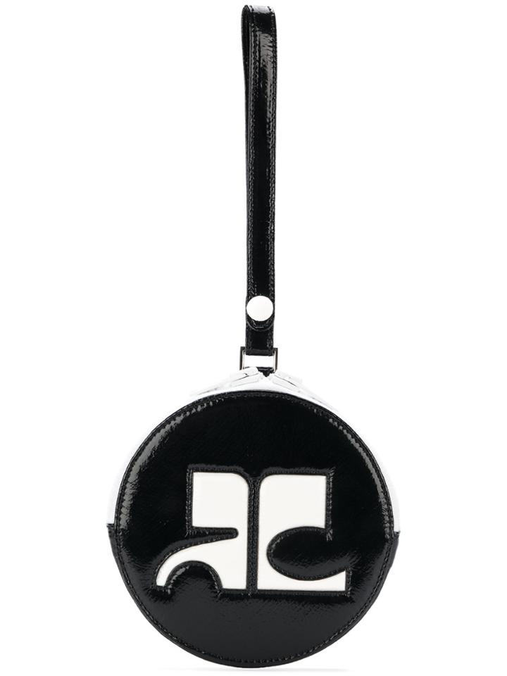 Courrèges Round Clutch Bag - Black