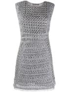 Alberta Ferretti Knitted Mini Dress - Grey