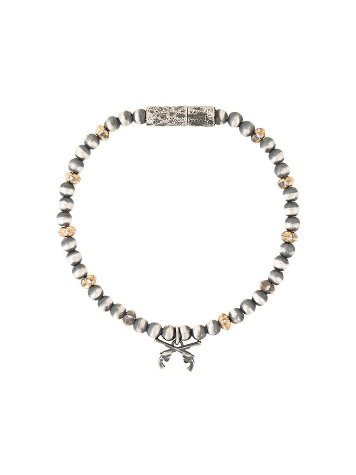 Roar Beaded Gun Bracelet - Metallic