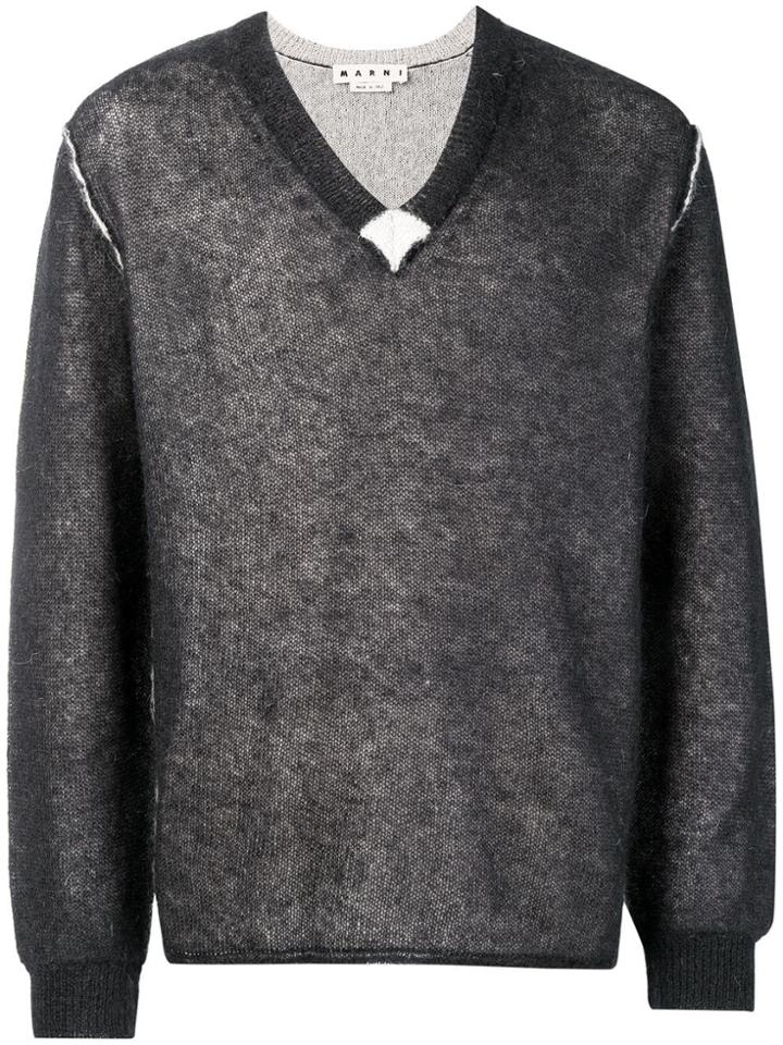 Marni Inside Out Knit Sweater - Black