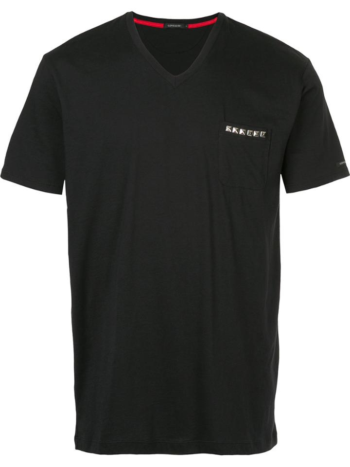 Loveless Stud Pocket T-shirt - Black