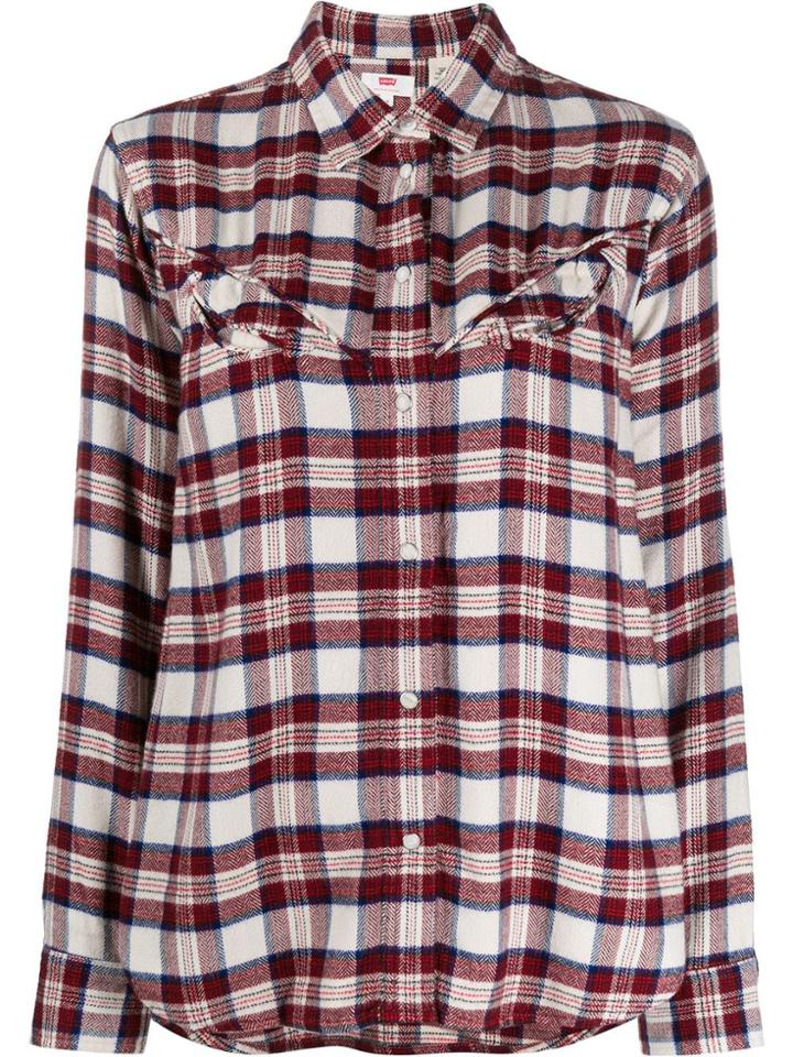 Levi's Plaid Print Shirt - Red