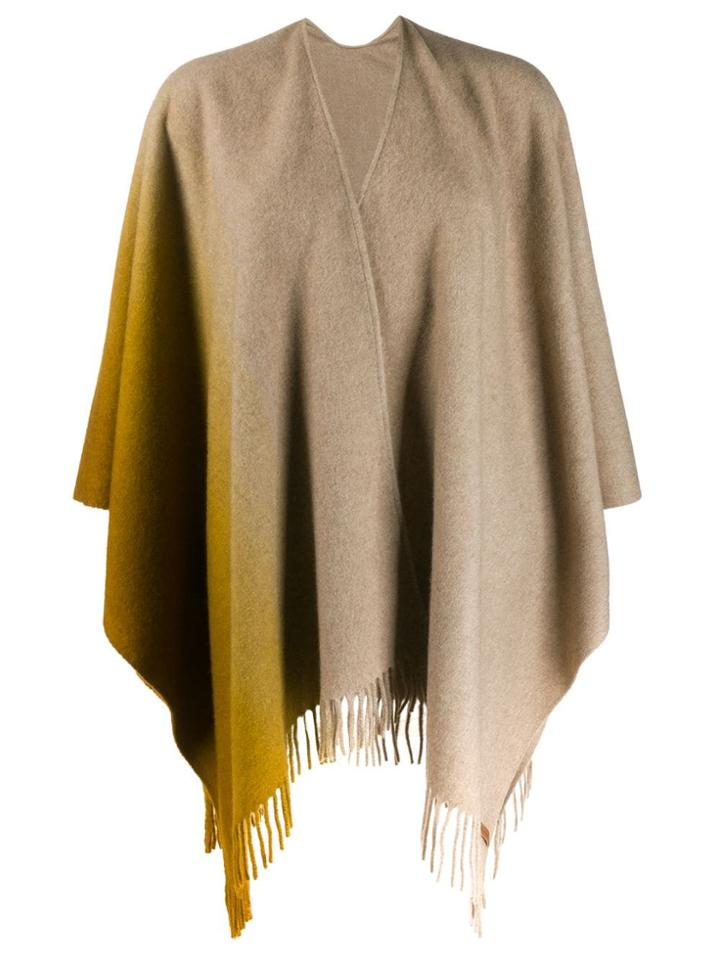 Agnona Cashmere Degradé Poncho - Neutrals