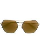 Dolce & Gabbana Eyewear Hexagonal Frame Sunglasses - Metallic