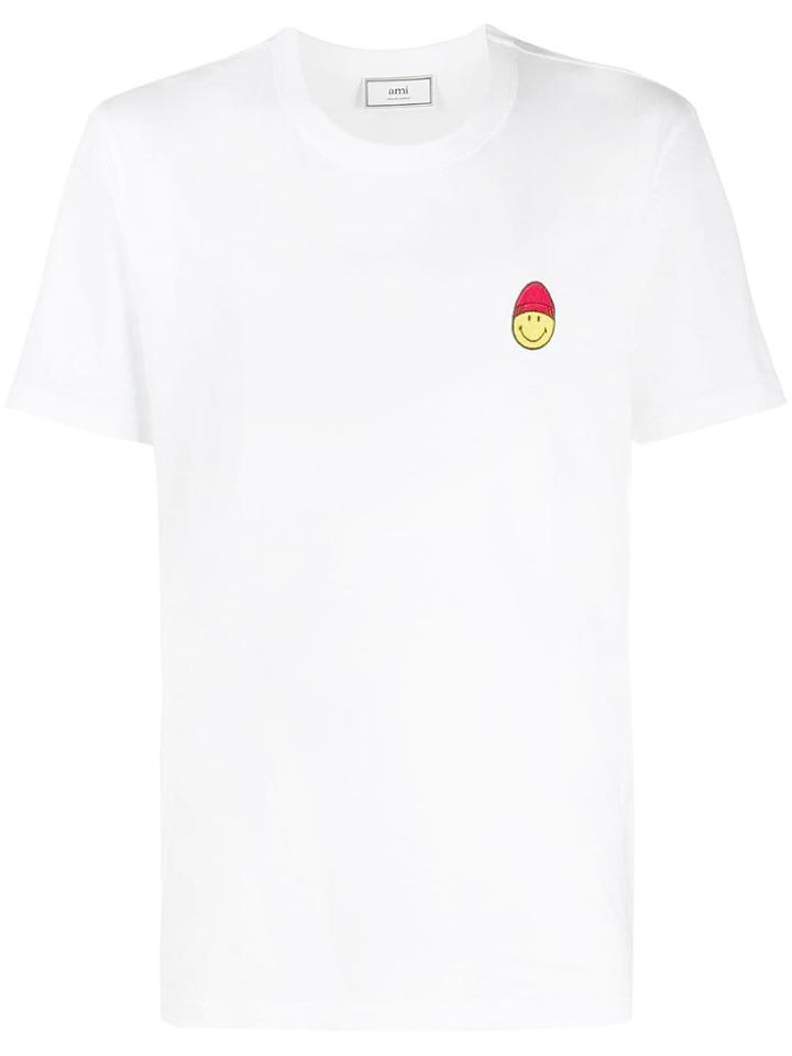 Ami Alexandre Mattiussi Smiley Patch T-shirt - White