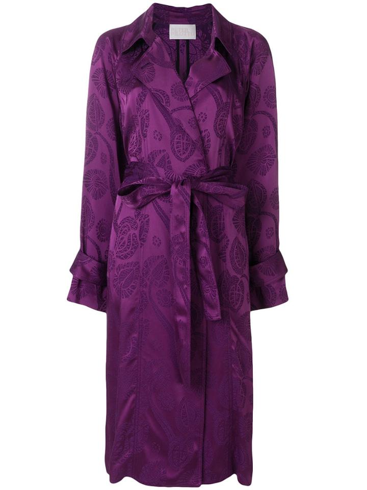 Peter Pilotto Satin Jacquard Trench Coat - Pink