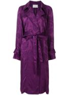 Peter Pilotto Satin Jacquard Trench Coat - Pink